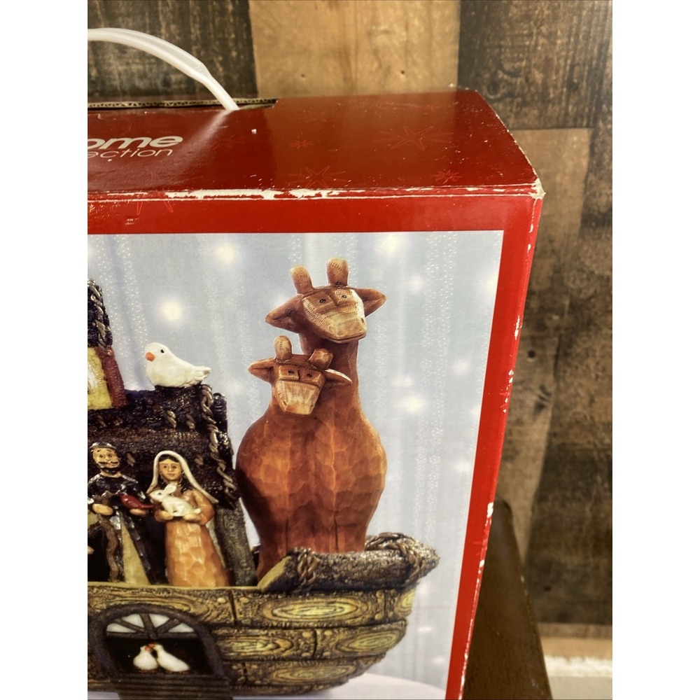 Noah's Ark Decor JCP Home Collection Home Christmas Hand Decorated Rustic Vtg - Picture 15 of 16